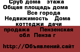 Сруб дома 2 этажа › Общая площадь дома ­ 200 - Все города Недвижимость » Дома, коттеджи, дачи продажа   . Пензенская обл.,Пенза г.